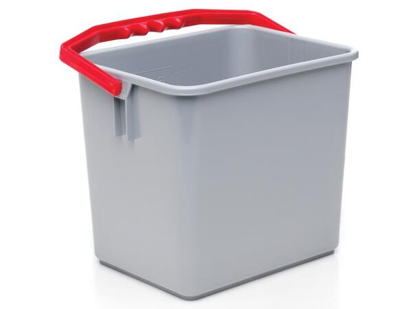 Bøtte LILLEBORG plast rødt håndtak 6L 